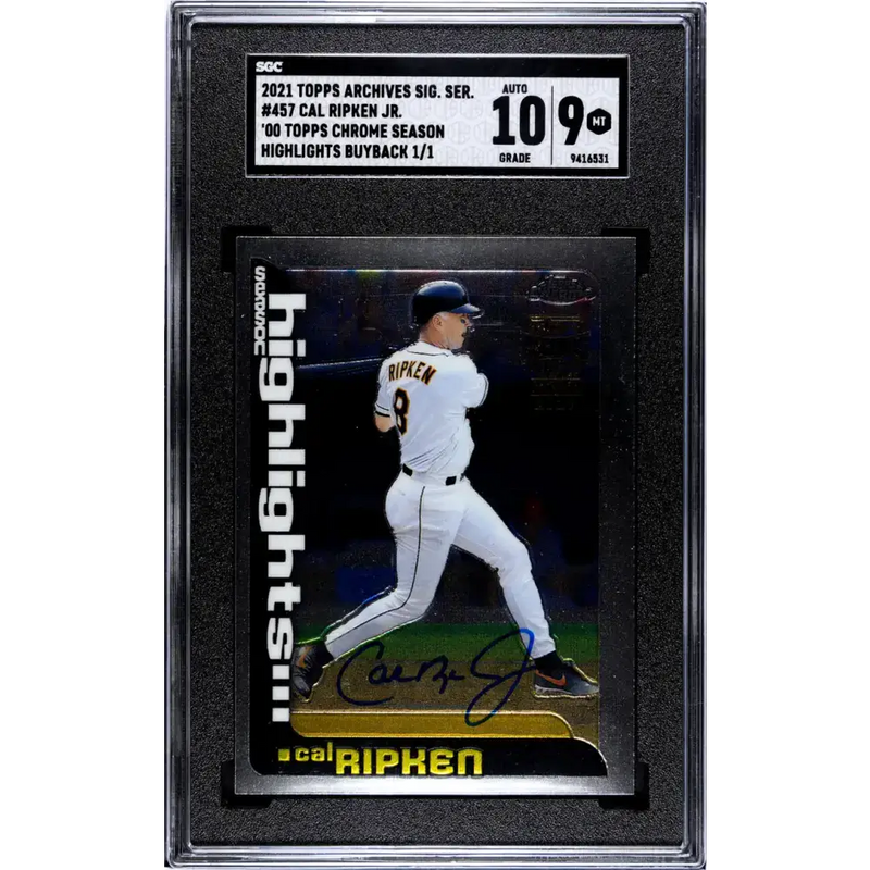 2021 Topps Archives Signatures #457 Cal Ripken Jr. SGC 9 MINT Auto 1/1 Baltimore Orioles Baseball Card - Baseball Card
