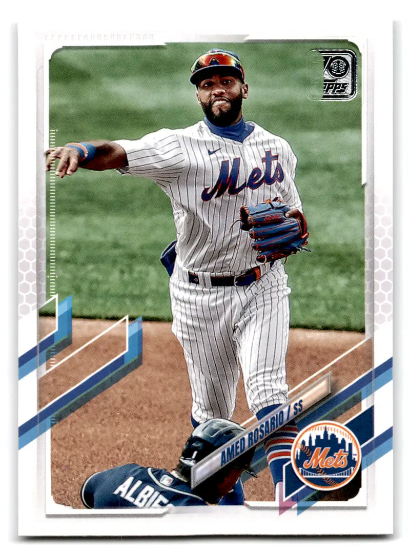 2021 Topps Baseball #185 Amed Rosario Mets - Baseball Card Single