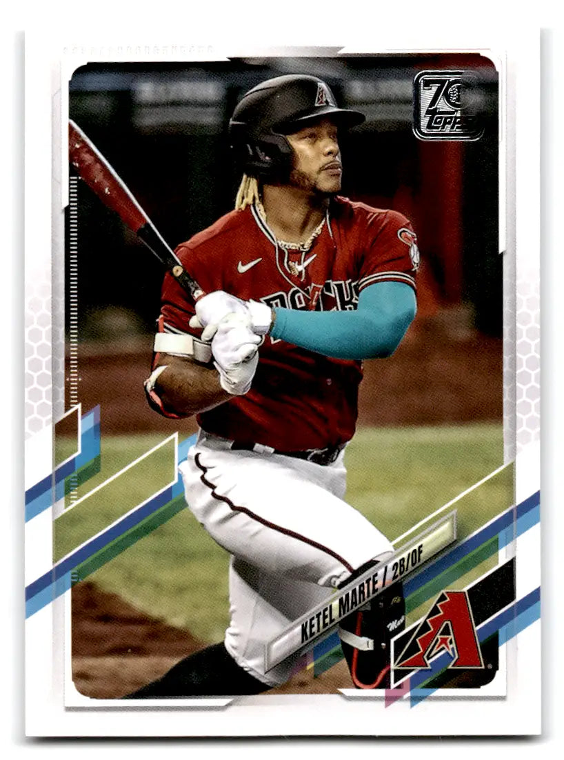 2021 Topps Baseball Ketel Marte #47 Diamondbacks - Baseball Card Single