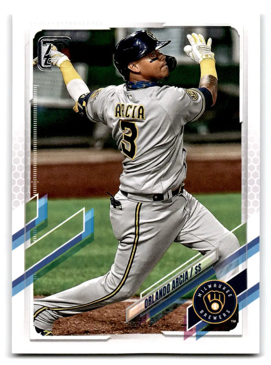 2021 Topps Baseball Orlando Arcia #91 Brewers - Baseball Card Single