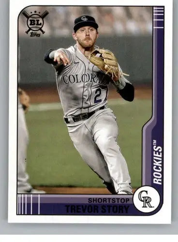 2021 Topps Big League Trevor Story baseball card Rockies NM-MT ID 42591