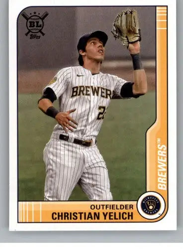 2021 Topps Big League Christian Yelich baseball card Brewers NM-MT collectible