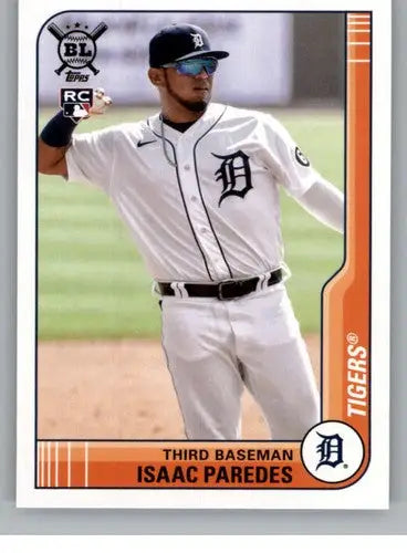 Isaac Paredes baseball card from 2021 Topps Big League with original gloss and rookie design