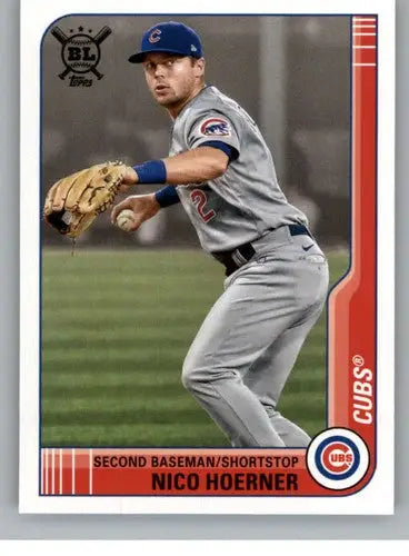 Original gloss of Nico Hoerner baseball card from 2021 Topps Big League set