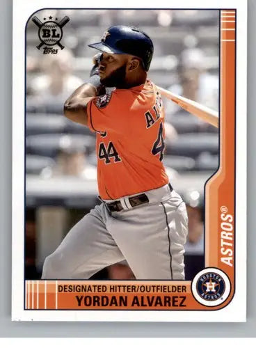 Yordan Alvarez baseball card from 2021 Topps Big League series, NM-MT condition