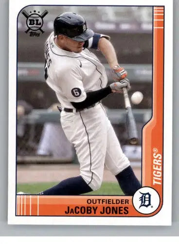 Baseball card featuring Jacoby Jones from 2021 Topps Big League Tigers series