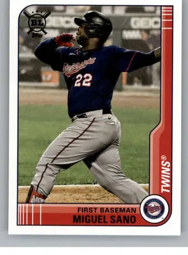 2021 Topps Big League Miguel Sano Twins baseball card with original gloss NM-MT