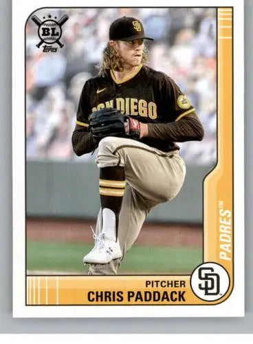 Original gloss of Chris Paddack baseball card from 2021 Topps Big League Padres