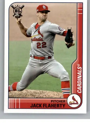 Original gloss 2021 Topps Big League Jack Flaherty Cardinals baseball card image