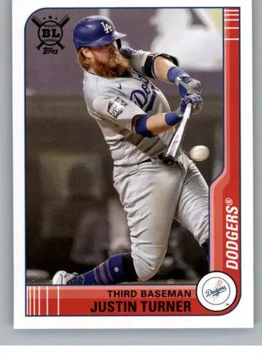 2021 Topps Big League #220 Justin Turner NM-MT Dodgers ID:42701 - Baseball Card Single