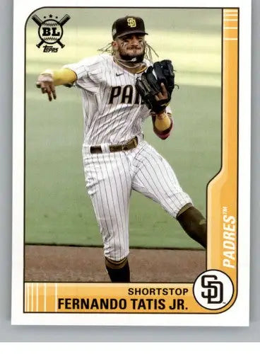 2021 Topps Big League Fernando Tatis Jr. baseball card with original gloss, Padres card