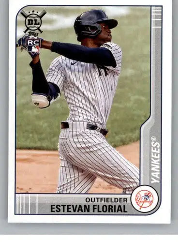 2021 Topps Big League Estevan Florial rookie baseball card Yankees NM-MT ID 42660