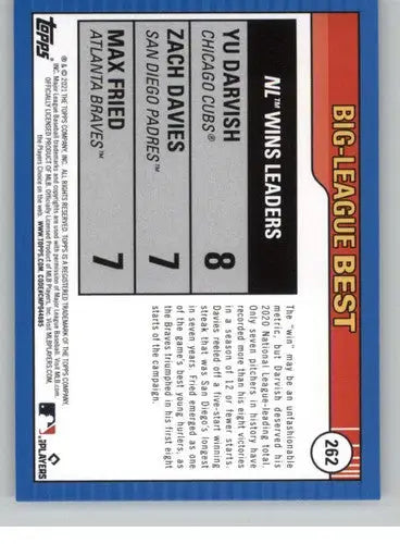 2021 Topps Big League #262 Yu Darvish NM-MT Cubs ID:42737 - Baseball Card Single