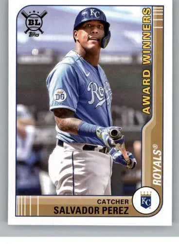 Original gloss 2021 Topps Big League Salvador Perez Royals baseball card NM-MT