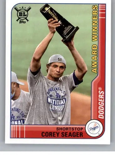 2021 Topps Big League Corey Seager baseball card Dodgers ID 42757 NM-MT