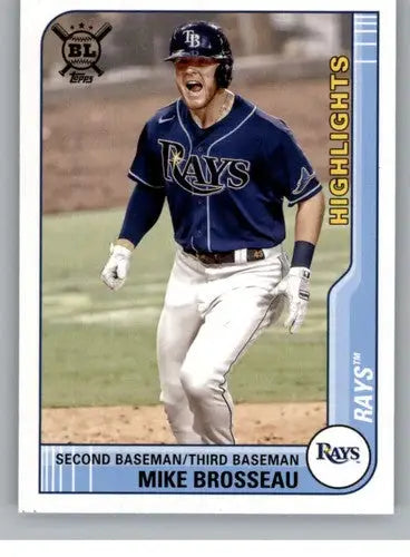 2021 Topps Big League Mike Brosseau baseball card Rays NM-MT collectible