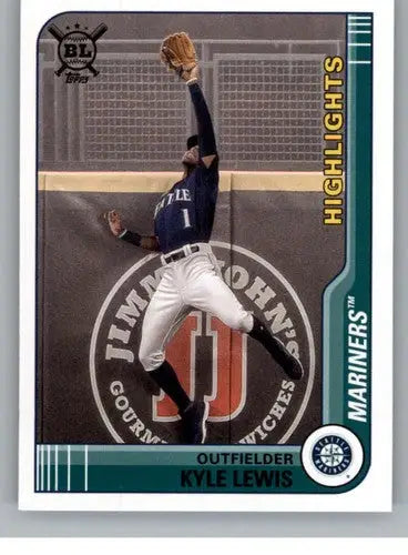 2021 Topps Big League Kyle Lewis rookie baseball card with original gloss Mariners ID 42773