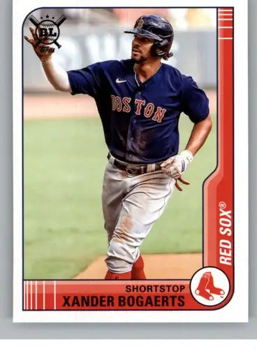 2021 Topps Big League Xander Bogaerts baseball card Red Sox NM-MT ID 42546