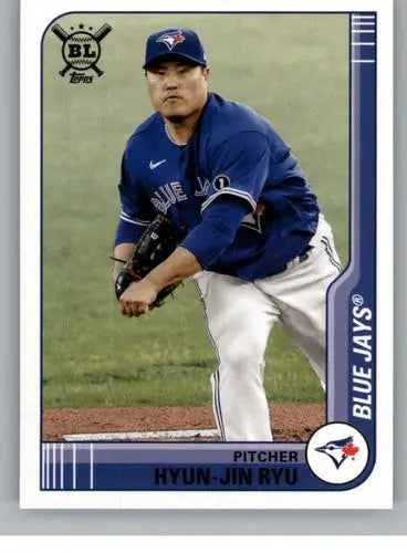 Hyun-Jin Ryu baseball card from Topps Big League 2021 with original gloss and Blue Jays