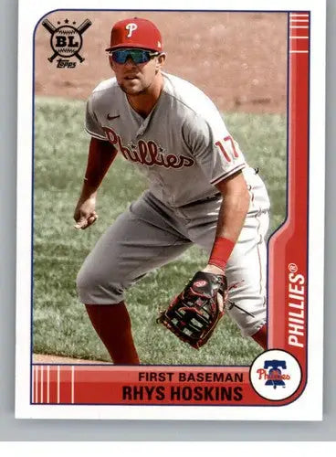 Original gloss 2021 Topps Big League Rhys Hoskins Phillies baseball card ID 42554