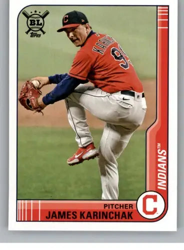Original gloss of James Karinchak baseball card from 2021 Topps Big League series