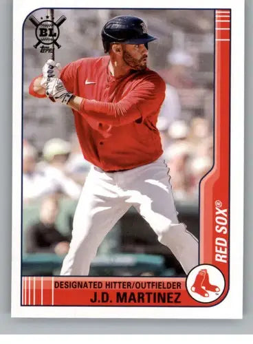 Baseball card featuring J D Martinez from 2021 Topps Big League series