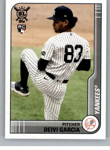 Original gloss Deivi Garcia baseball card from 2021 Topps Big League Yankees collection