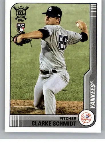 Clarke Schmidt baseball card from 2021 Topps Big League Yankees rookie card