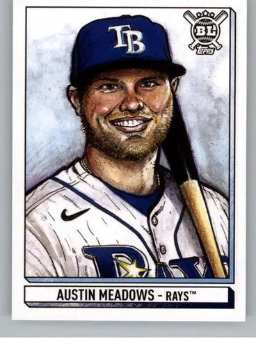 Austin Meadows baseball card from 2021 Topps Big League Art of the Game with original gloss