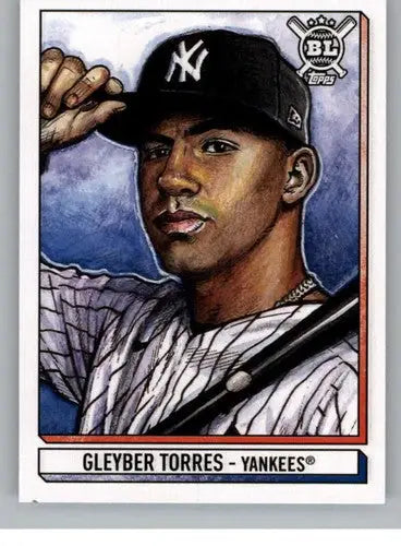 Gleyber Torres baseball card from 2021 Topps Big League Art of the Game with original gloss