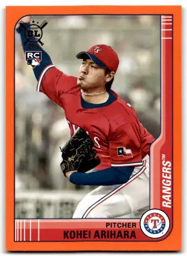 Baseball card of Kohei Arihara from 2021 Topps Big League Big League OrangeâNear Mint
