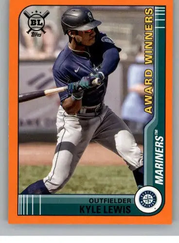 2021 Topps Big League Orange Kyle Lewis baseball card Mariners rookie NM-MT ID 42389