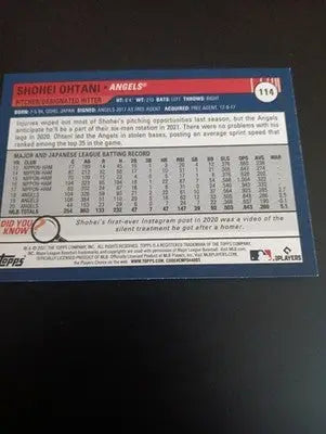 2021 Topps Big League - Veterans & Rookies Shohei Ohtani #114. CA Angels. NRMT+