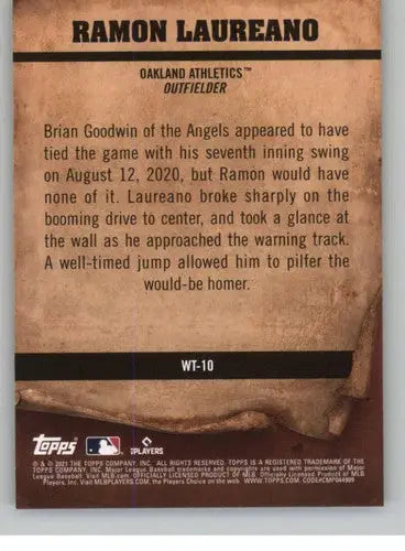 Baseball card back from 2021 Topps Big League featuring original gloss and Simply Sandoval