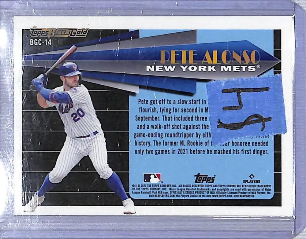 2021 Topps Black Gold #BGC-14 Pete Alonso NM-MT New York Mets