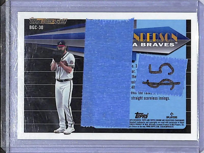 2021 Topps Black Gold #BGC-30 Ian Anderson NM-MT RC Rookie Atlanta Braves