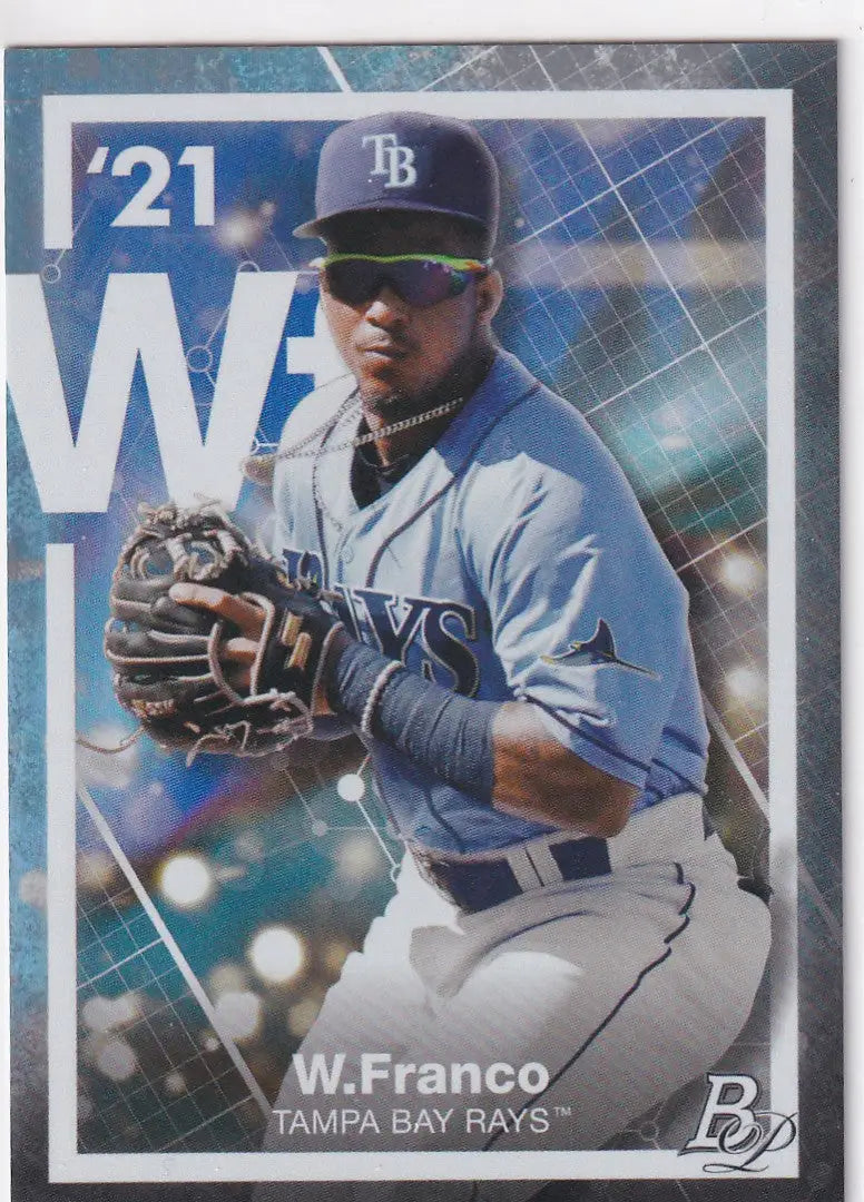 2021 TOPPS BOWMAN PLATNIUM #PE-12 WANDER FRANCO- TAMPA BAY RAYS - Baseball Card Single