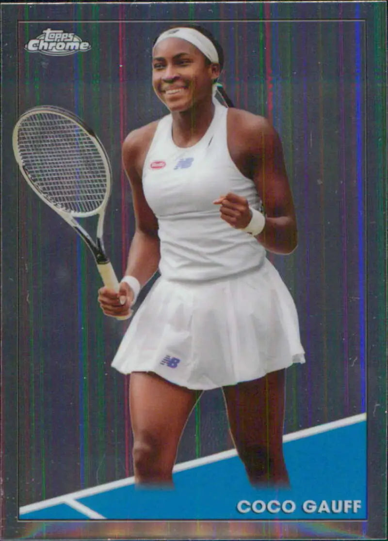 2021 Topps Chrome #100 Coco Gauff EX Excellent Tennis Card - Other