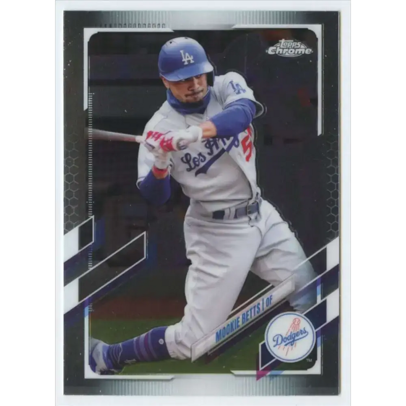 2021 Topps Chrome #100 Mookie Betts NM-MT Los Angeles Dodgers Baseball Card - Baseball Card Single