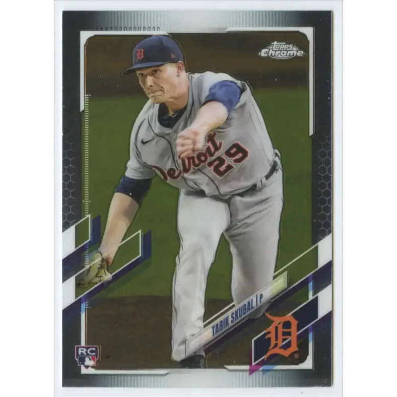 2021 Topps Chrome #103 Tarik Skubal NM-MT RC Rookie Detroit Tigers Baseball Card - Baseball Card Single