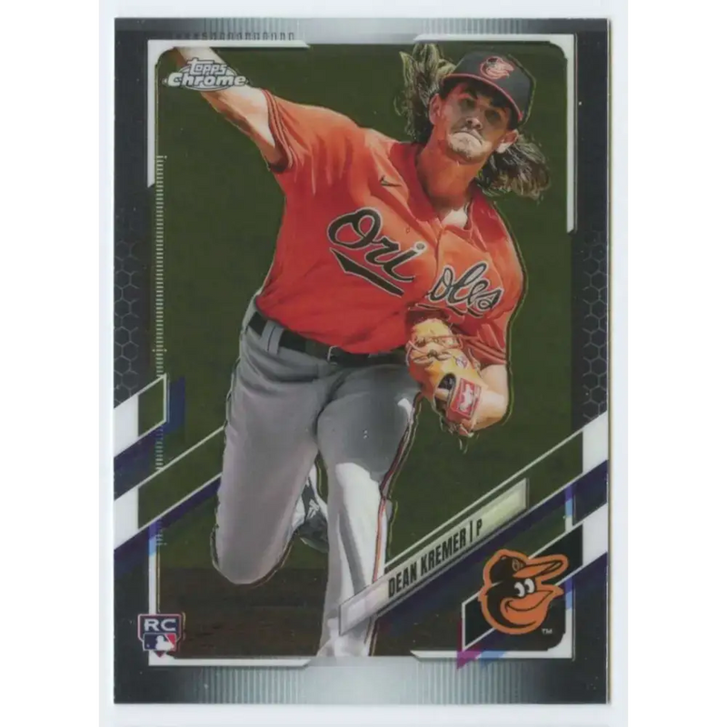 2021 Topps Chrome #104 Dean Kremer NM-MT RC Rookie Baltimore Orioles Baseball Card - Baseball Card Single