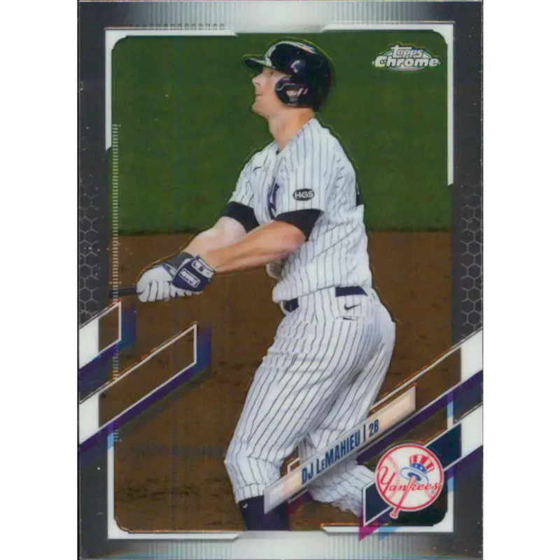 2021 Topps Chrome #105 DJ LeMahieu NM-MT New York Yankees Baseball Card - Baseball Card Single