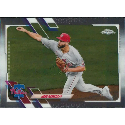 2021 Topps Chrome #106 Jake Arrieta NM-MT Philadelphia Phillies Baseball Card - Baseball Card Single