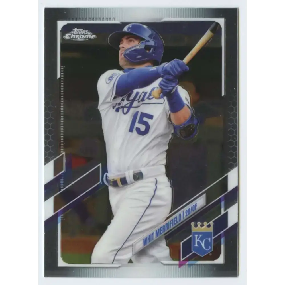2021 Topps Chrome #107 Whit Merrifield NM-MT Kansas City Royals Baseball Card - Baseball Card Single