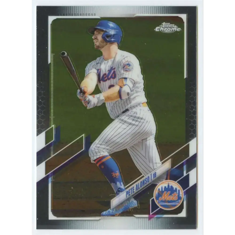 2021 Topps Chrome #11 Pete Alonso NM-MT New York Mets Baseball Card - Baseball Card Single