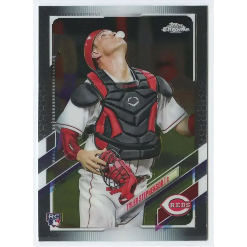 2021 Topps Chrome #111 Tyler Stephenson NM-MT RC Rookie Cincinnati Reds Baseball Card - Baseball Card Single