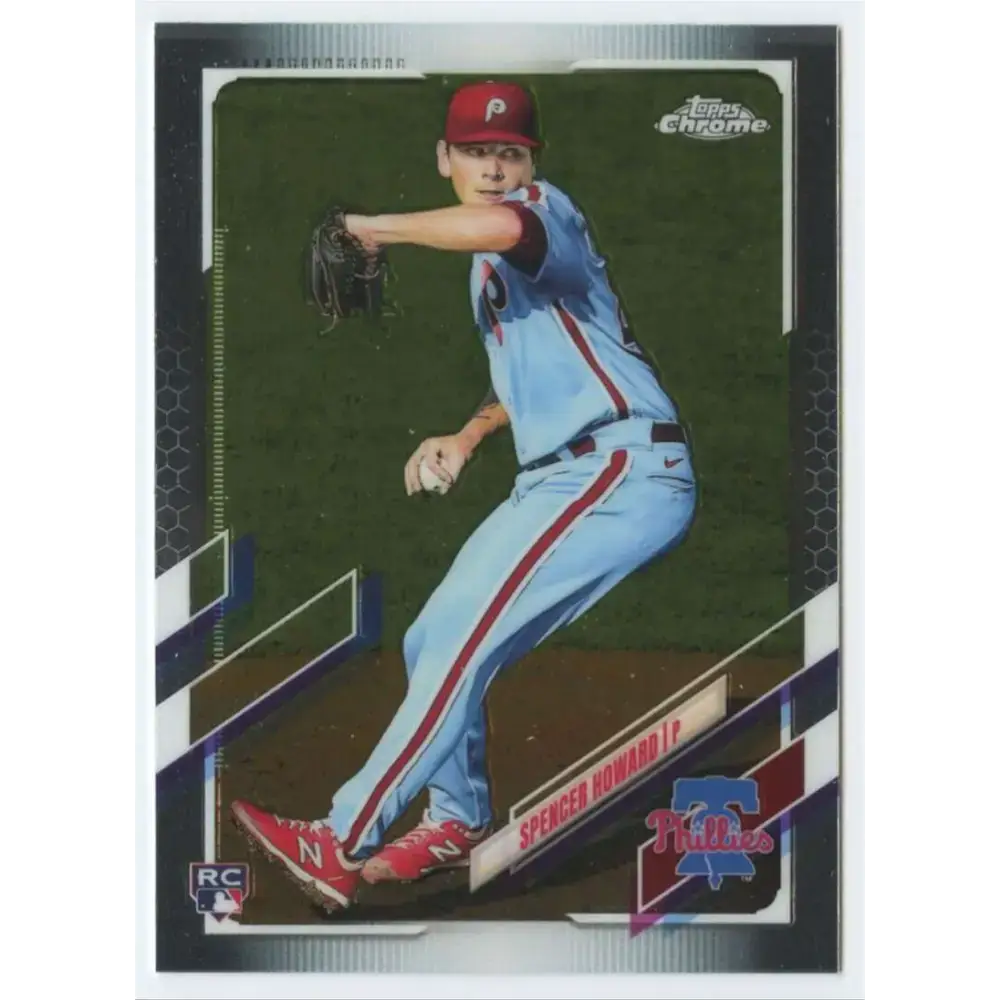 2021 Topps Chrome #114 Spencer Howard NM-MT RC Rookie Philadelphia Phillies Baseball Card - Baseball Card Single