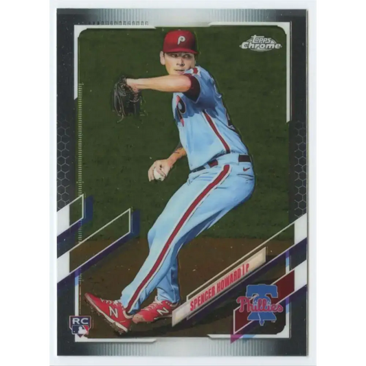 2021 Topps Chrome #114 Spencer Howard NM-MT RC Rookie Philadelphia Phillies Baseball Card - Baseball Card Single