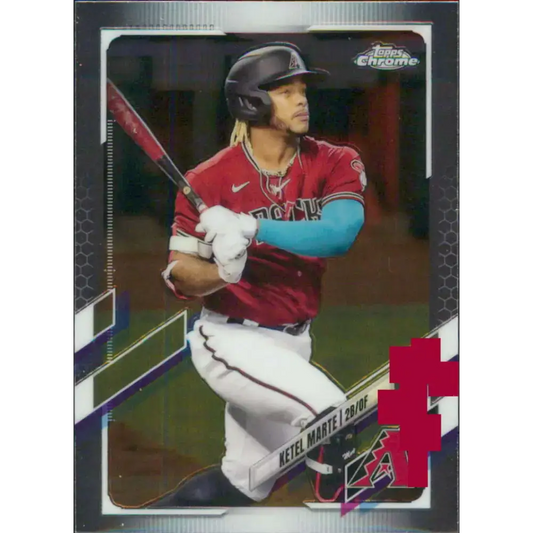 2021 Topps Chrome #116 Ketel Marte NM-MT Arizona Diamondbacks Baseball Card - Baseball Card Single