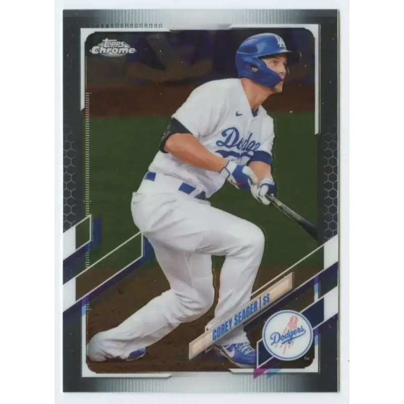 2021 Topps Chrome #117 Corey Seager NM-MT Los Angeles Dodgers Baseball Card - Baseball Card Single